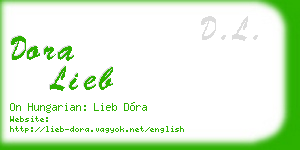 dora lieb business card
